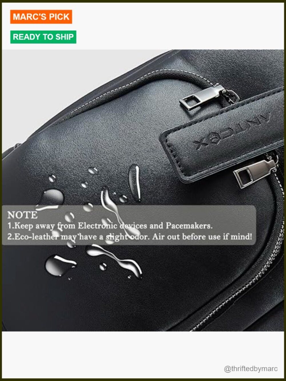 Magnetic Closure Crossbody Bag with Holster, Tactical EDC Sling - Picture 5 of 7